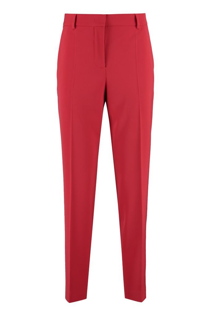 Crepe Pants With Straight Legs