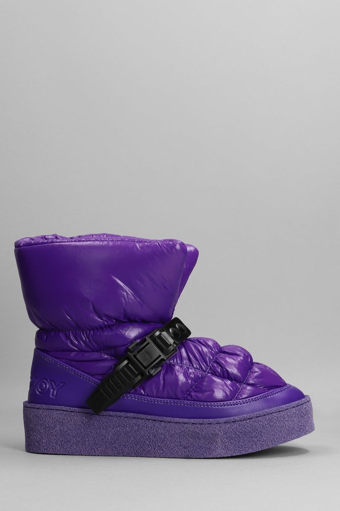 Ankle Boots In Viola Polyamide