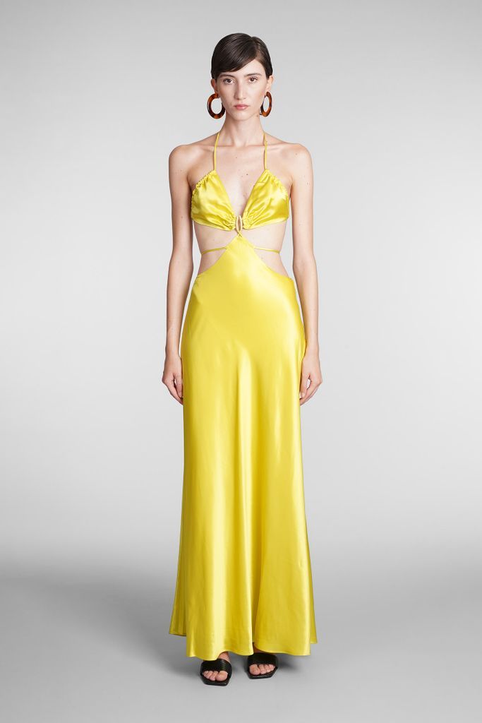 Colette Gown Dress In Yellow Acetate