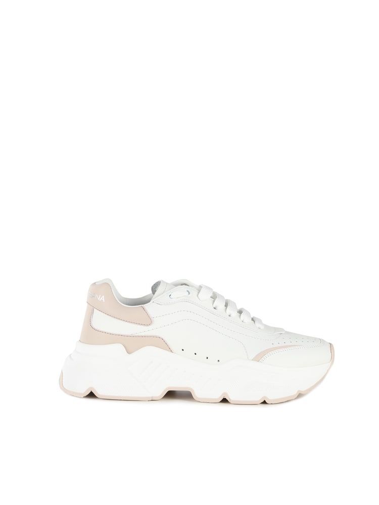 Daymaster White & Pink Leather Sneaker