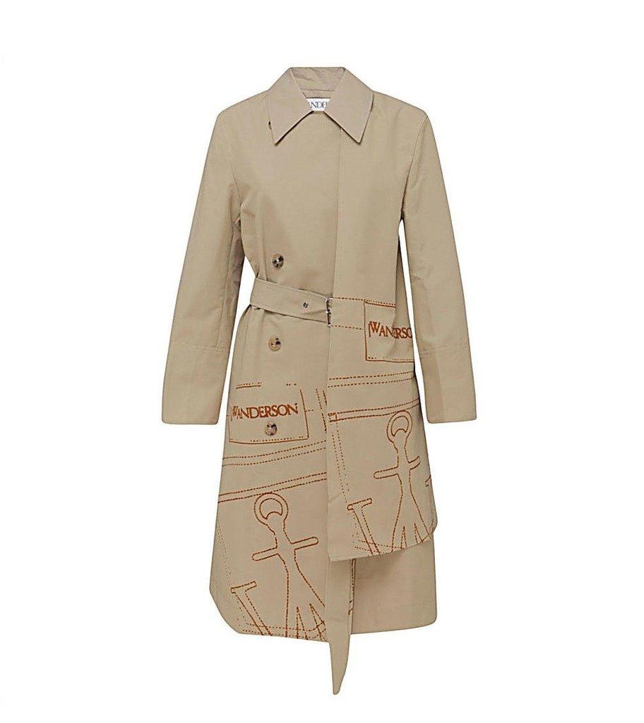 Graphic Printed Trench Coat