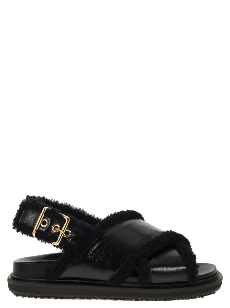 Fussbett Leather Sandals With Shearling
