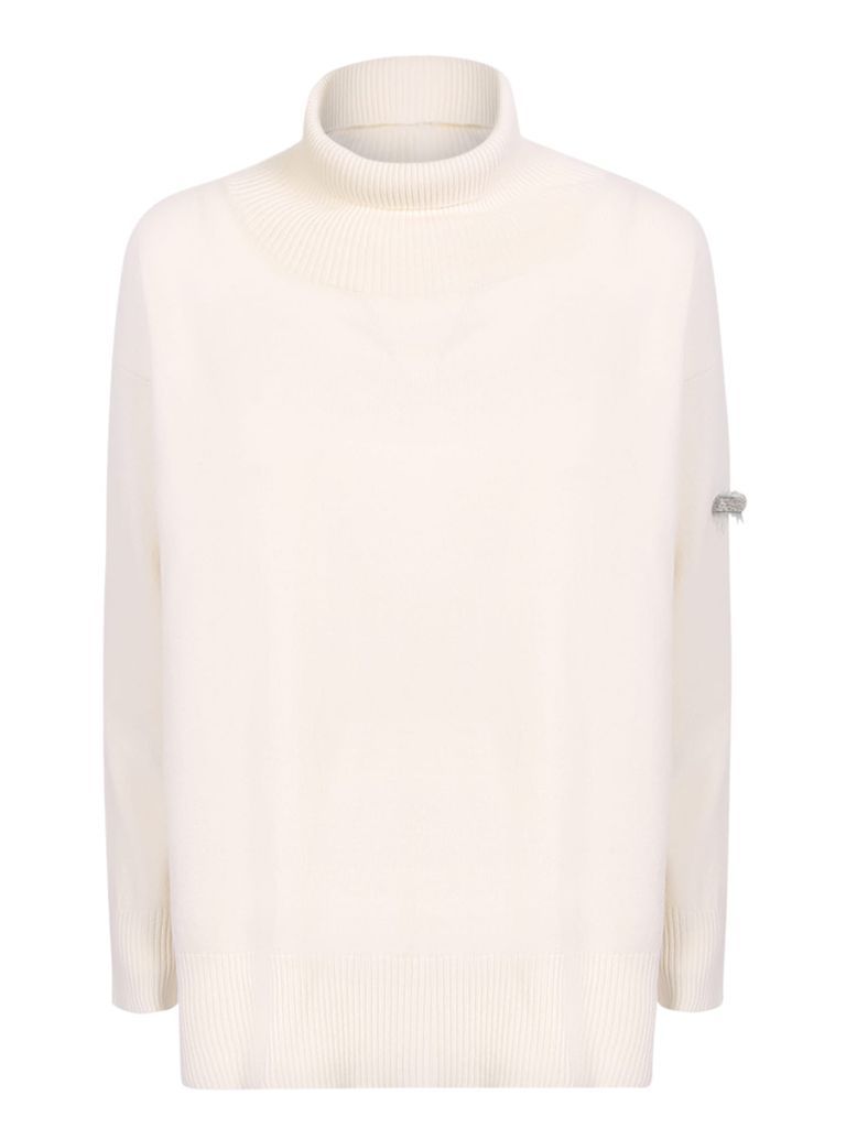 High Neck Pullover In Cashmere Blend