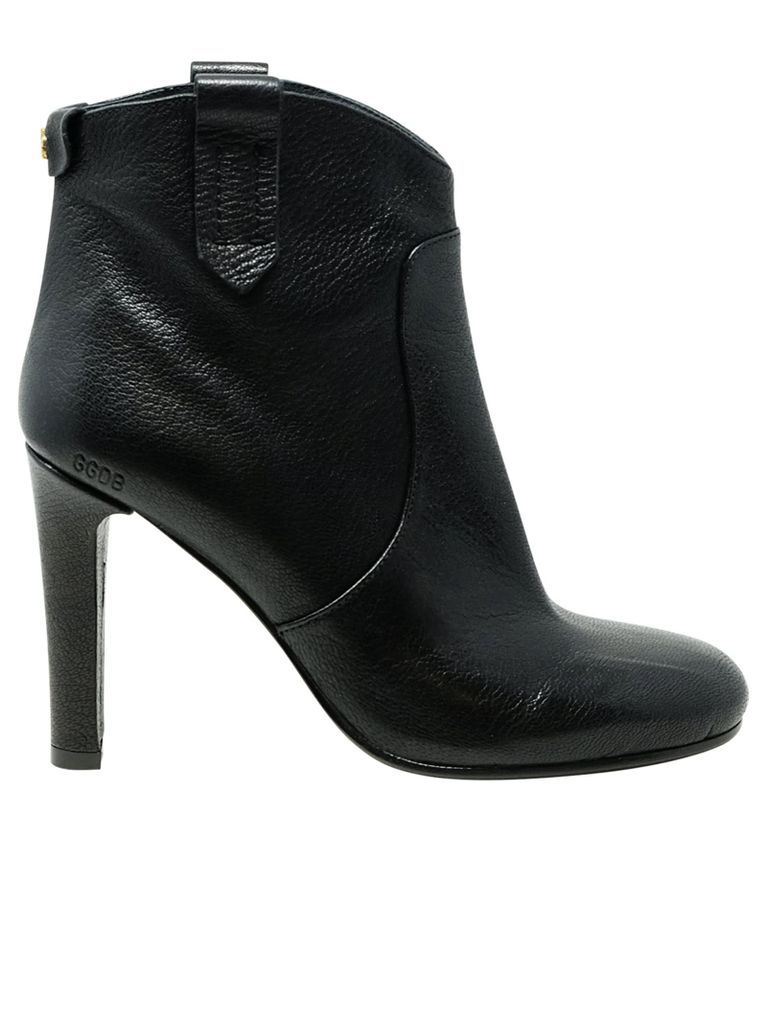 Kelsey Black Leather Ankle Boots