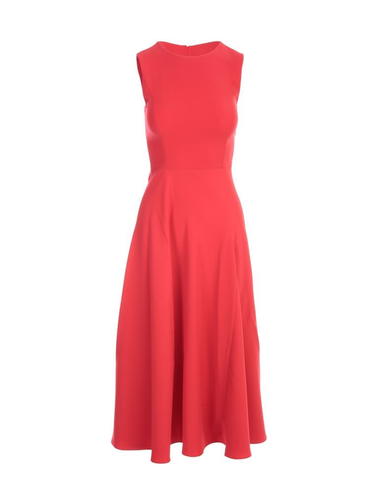 Longuette Sleeveless Dress W/slit On Waist