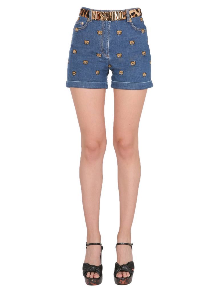 Shorts With Embroidered Teddy