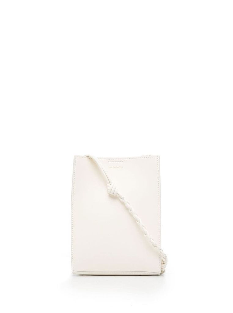 Tangle Mini White Leather Crossbody Bag Jil Sander Woman