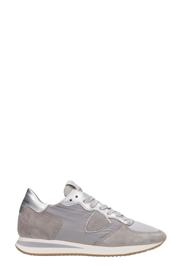 Trpx Sneakers In Silver Suede And Fabric