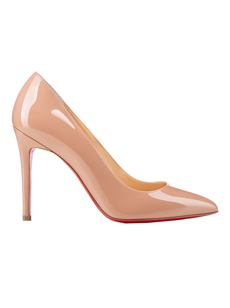 Nude Patent Leather Pumps