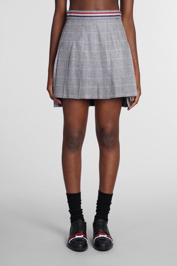 Skirt In Grey Wool
