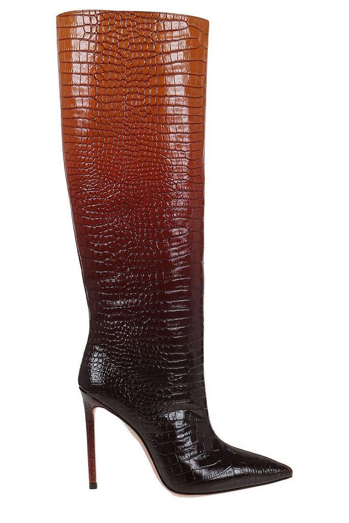 Embossed Heeled Boots
