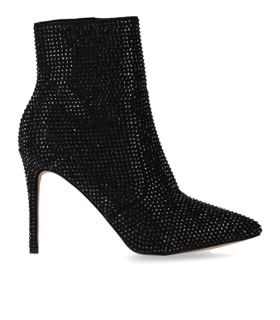 Rue Strass Black Heeled Ankle Boot