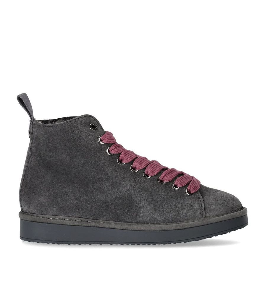 Anthracite Grey Mauve Ankle Boot