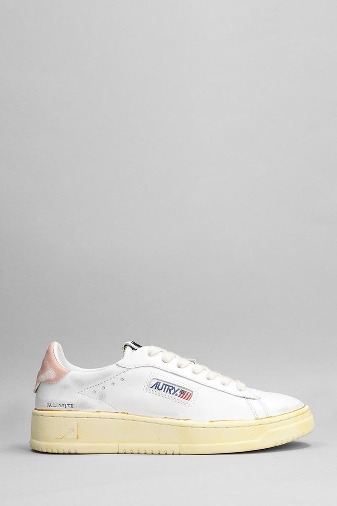 Dallas Vintage Sneakers In White Leather