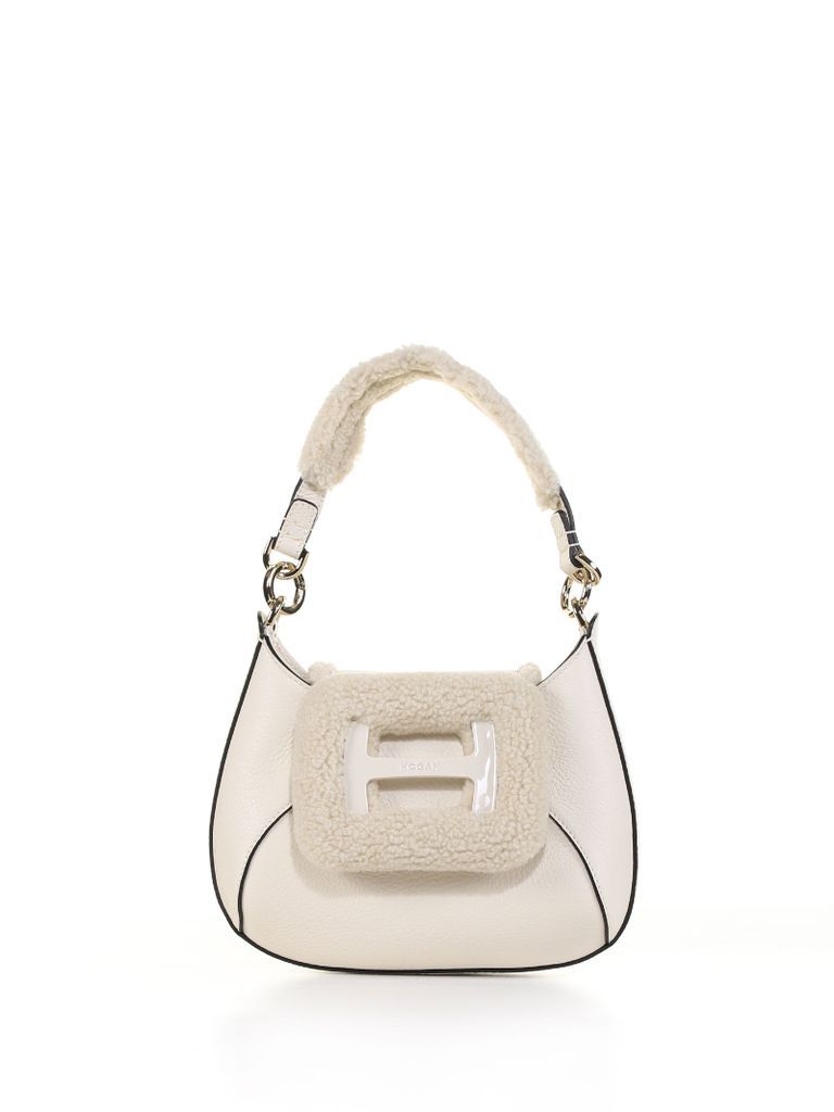 Mini Hobo Bag With Bouclé Fleece Details