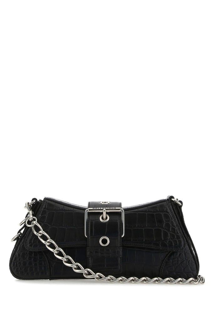 Black Leather Lindsay Handbag