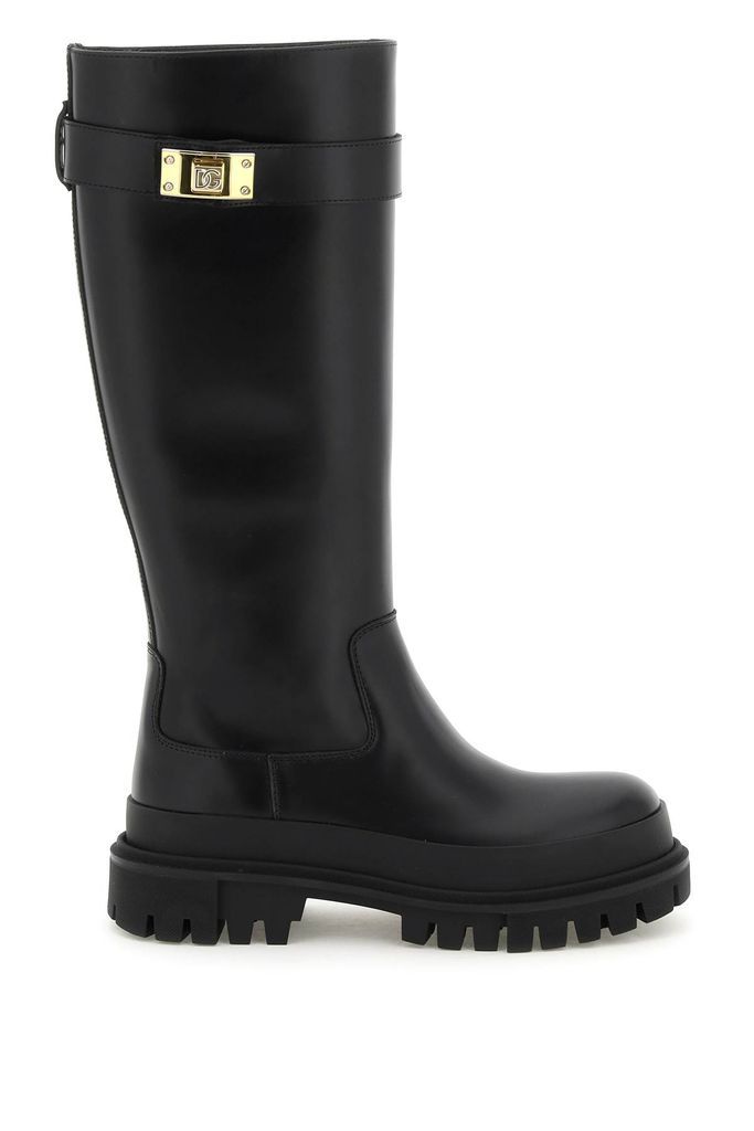 Leather Antik Boots With Branded Closure