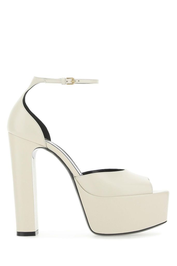 Ivory Leather Jodie Sandals
