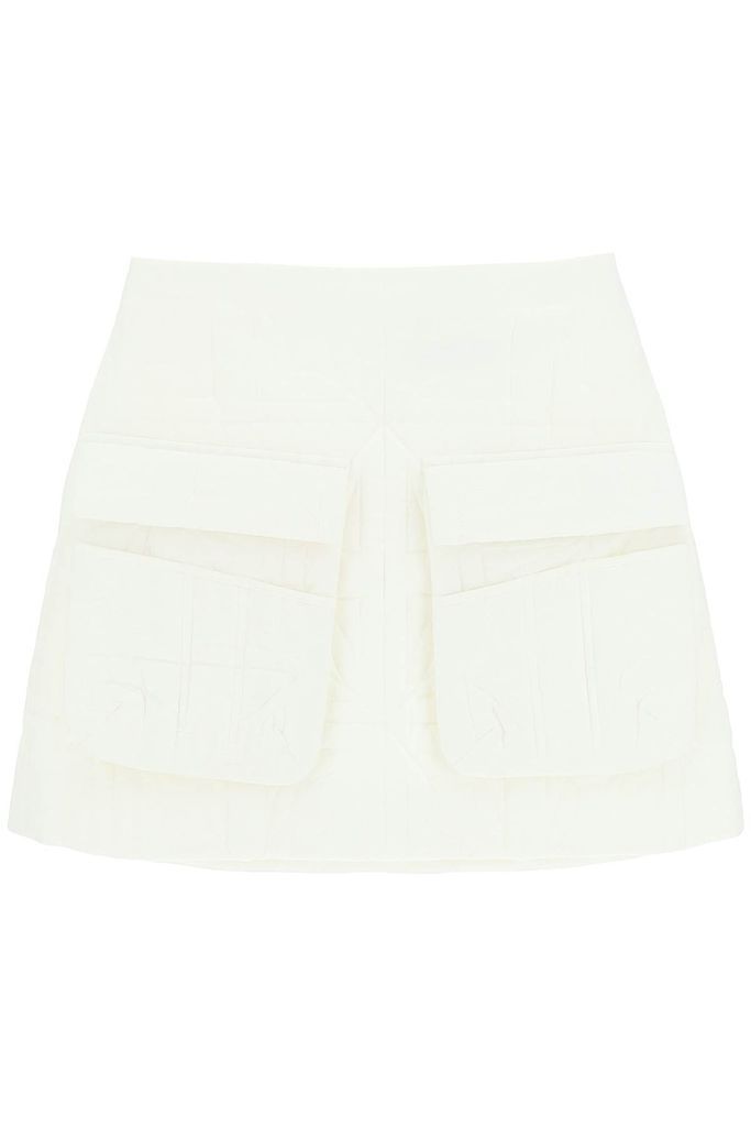 Quilted Mini Skirt With Oversized Pockets