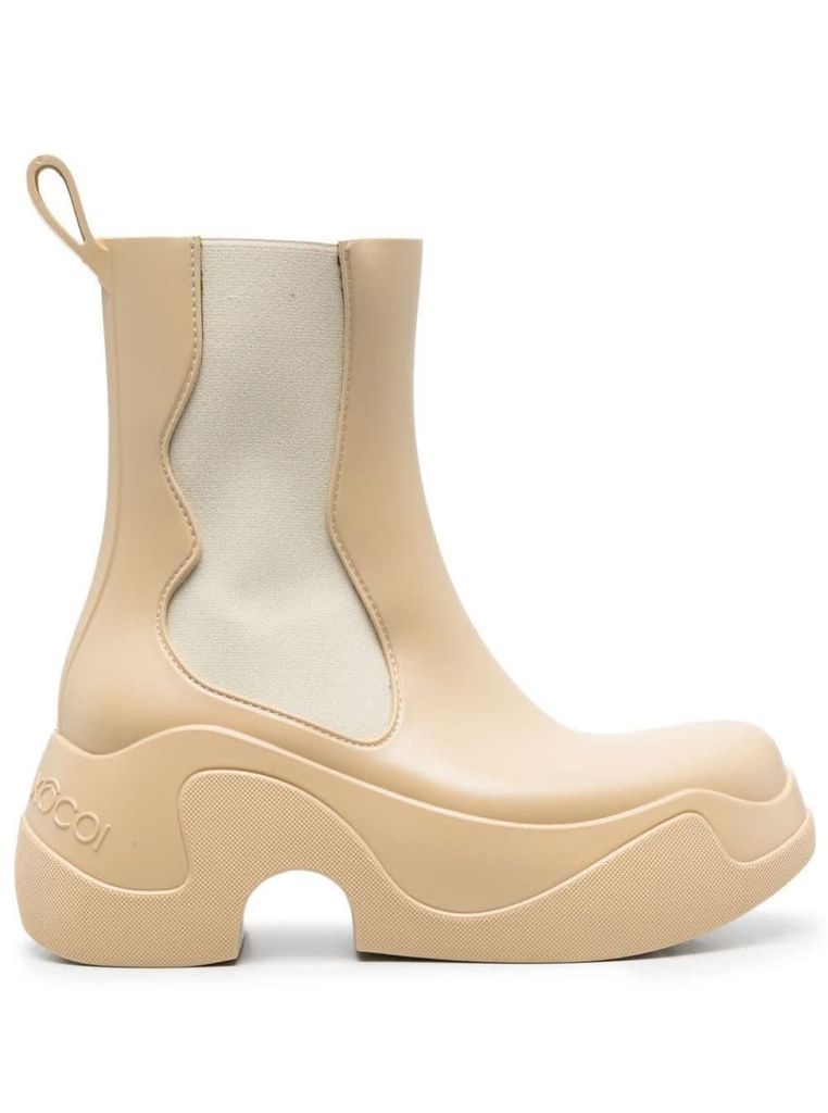 Beige Recycled Rubber Boots