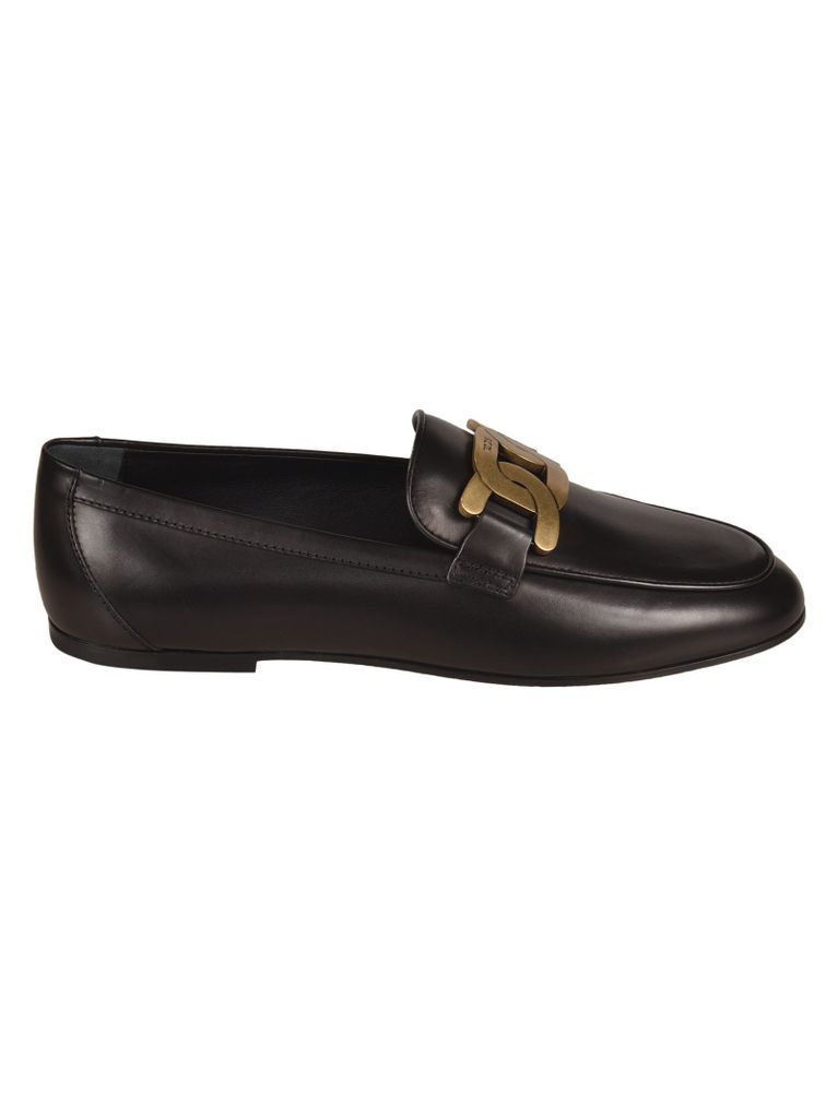Chain Plaque Classic Loafers
