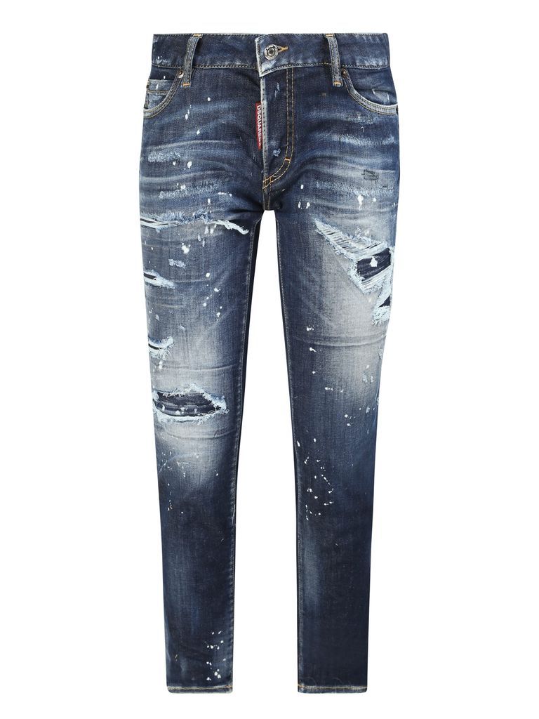 Cropped Jennifer Jeans With Distressed Effect