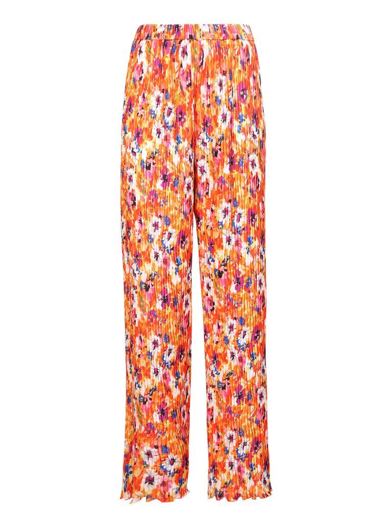 Floral Print Wide Trousers