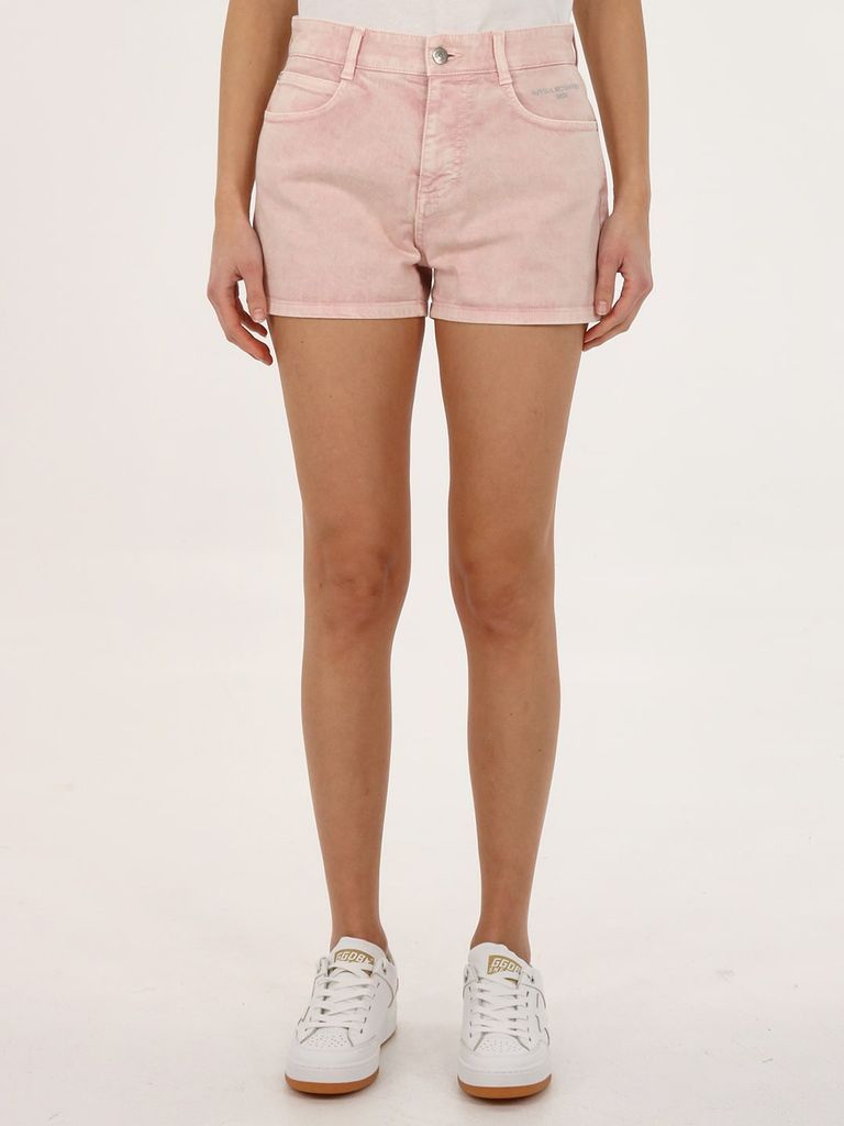Embroidered Pink Shorts