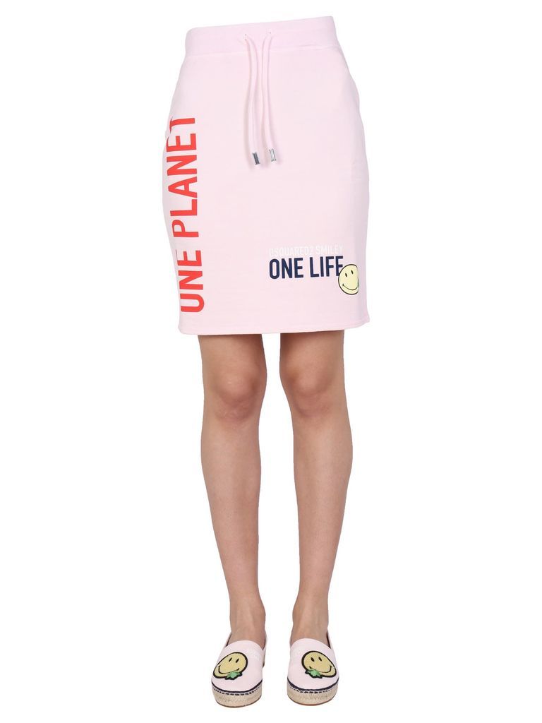 One Life One Planet Smiley Skirt