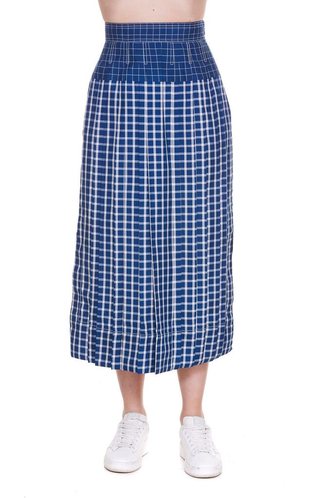 Midi Skirt With Checked Print