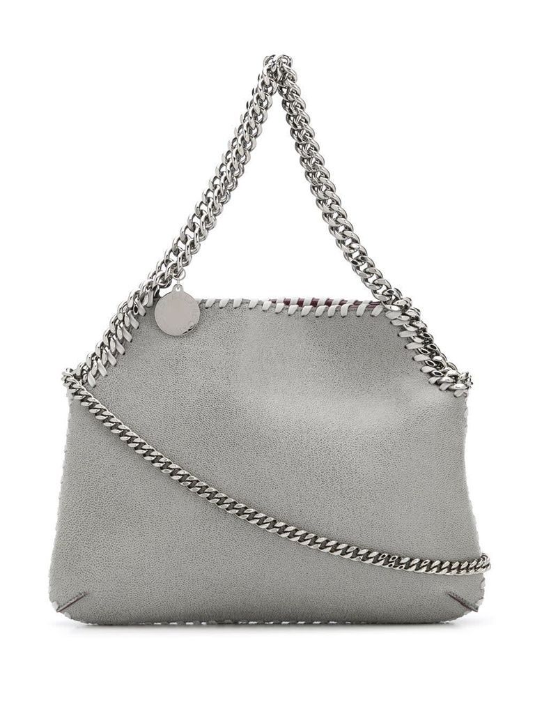 Grey And Silver Falabella Mini Shoulder Bag