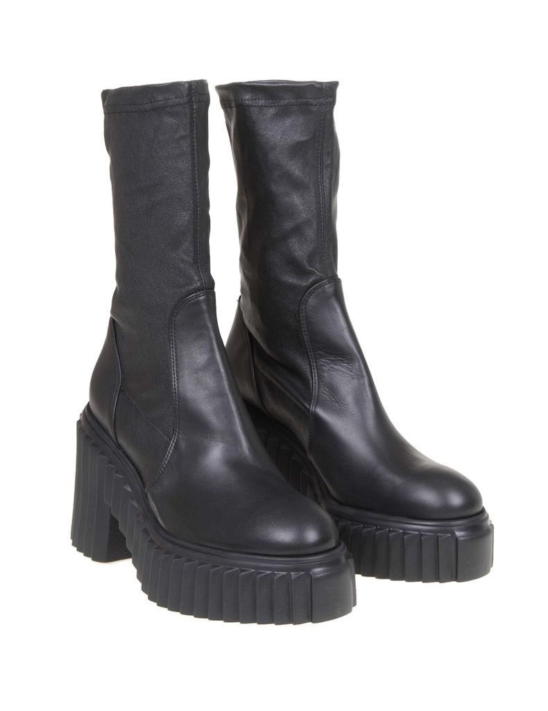 Nancy Boots In Black Leather