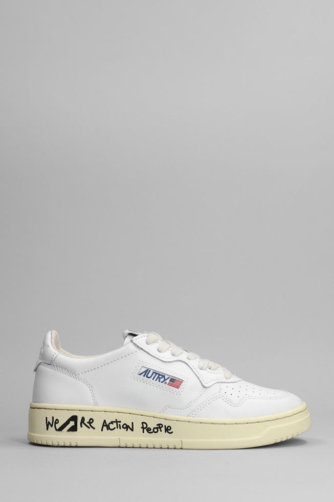 01 Sneakers In White Leather