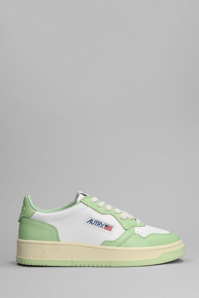 01 Sneakers In Green Leather