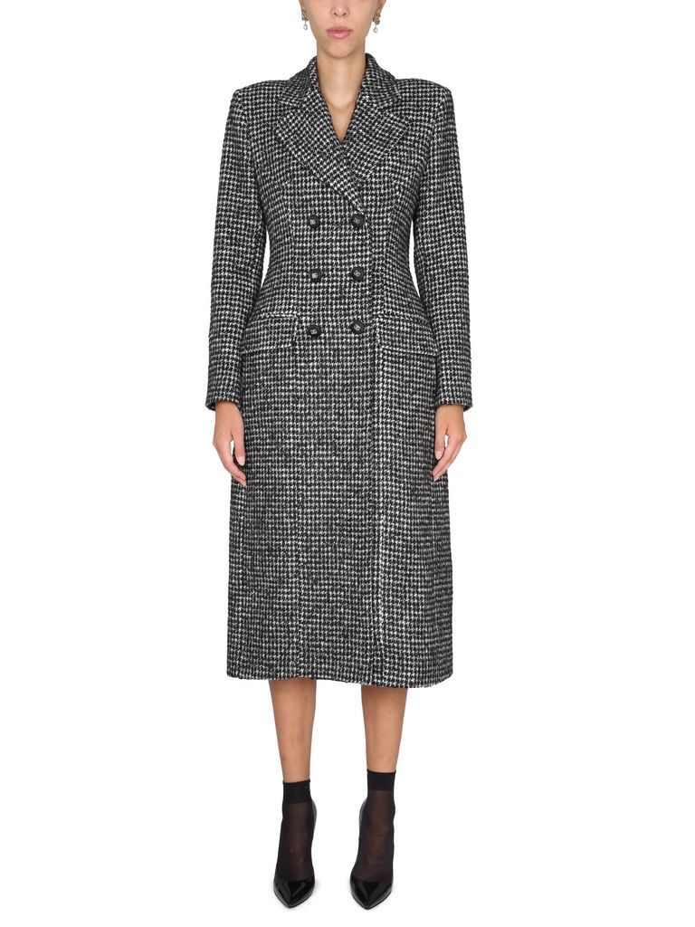 Houndstooth Pattern Coat