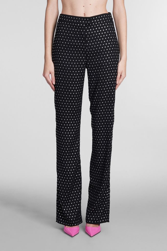 Gladys Crystal Pants In Black Polyester