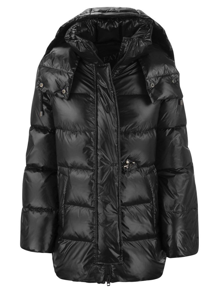 Long Hooded Down Jacket