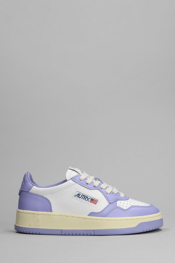 01 Sneakers In Viola Leather