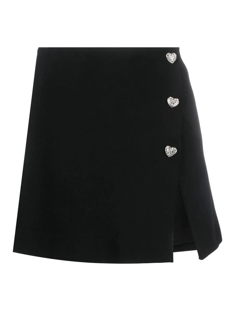 Black Wrap Mini Skirt