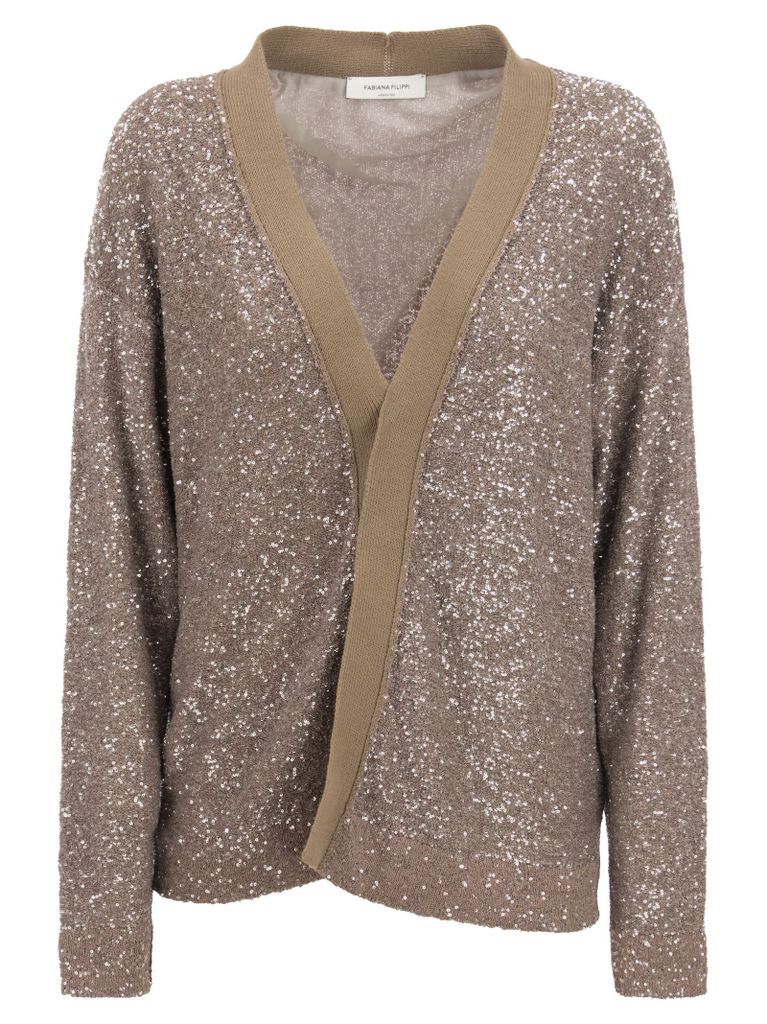Cardigan With Sequins