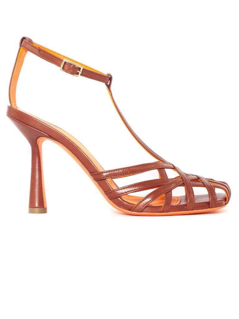 Brown Leather Lidia Sandals