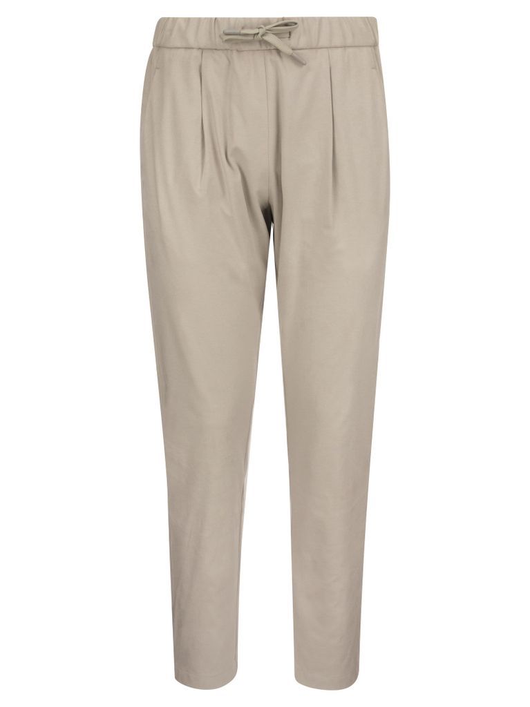 Resort Trousers With Suede Effect