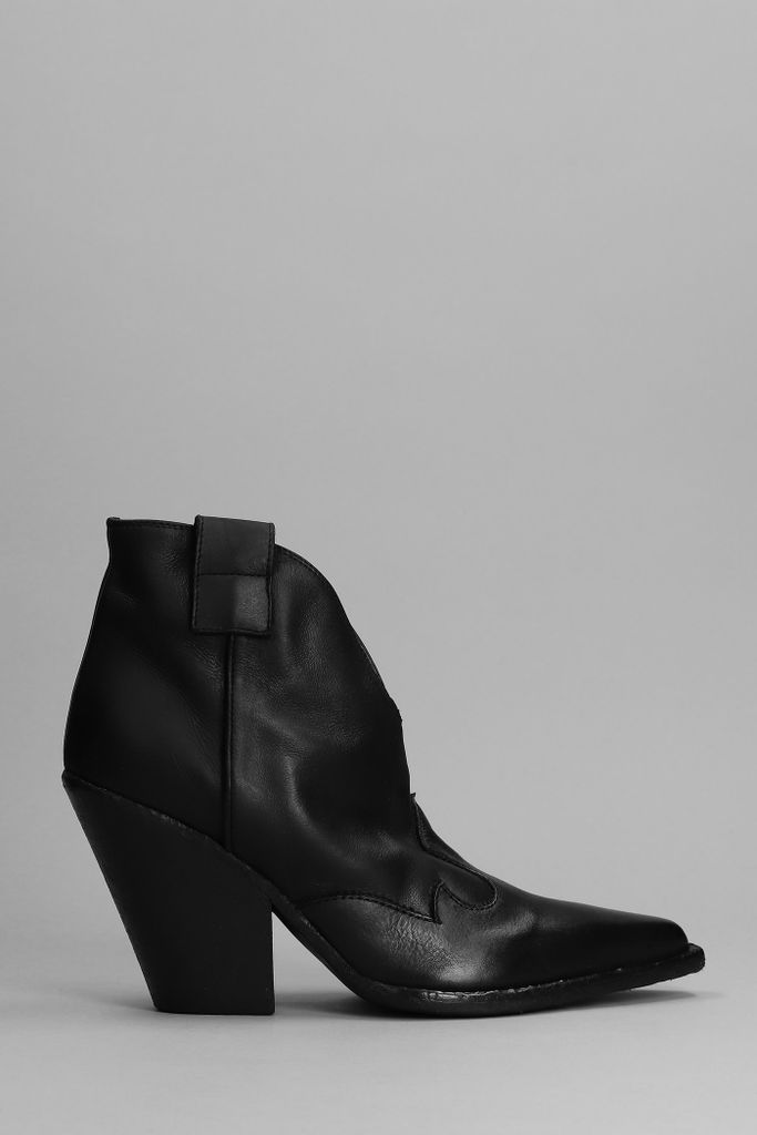 Texan Ankle Boots In Black Leather
