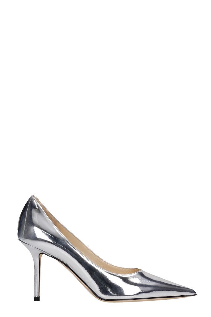 Love Pumps In Silver Leather