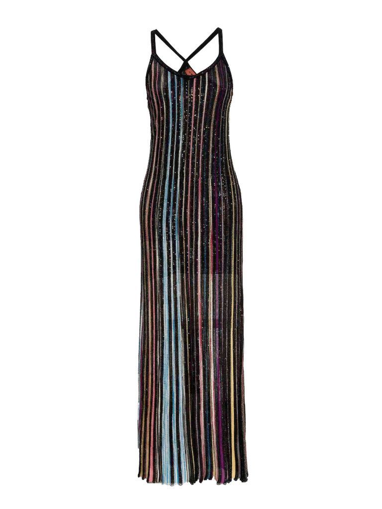 Multicolor Striped Long Dress