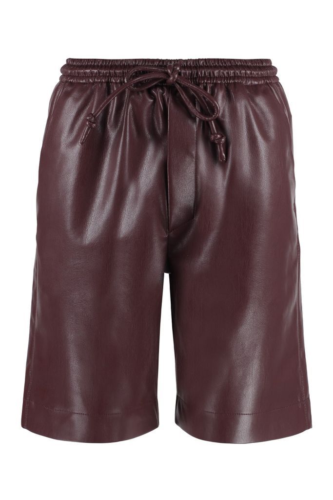 Munira Faux Leather Shorts