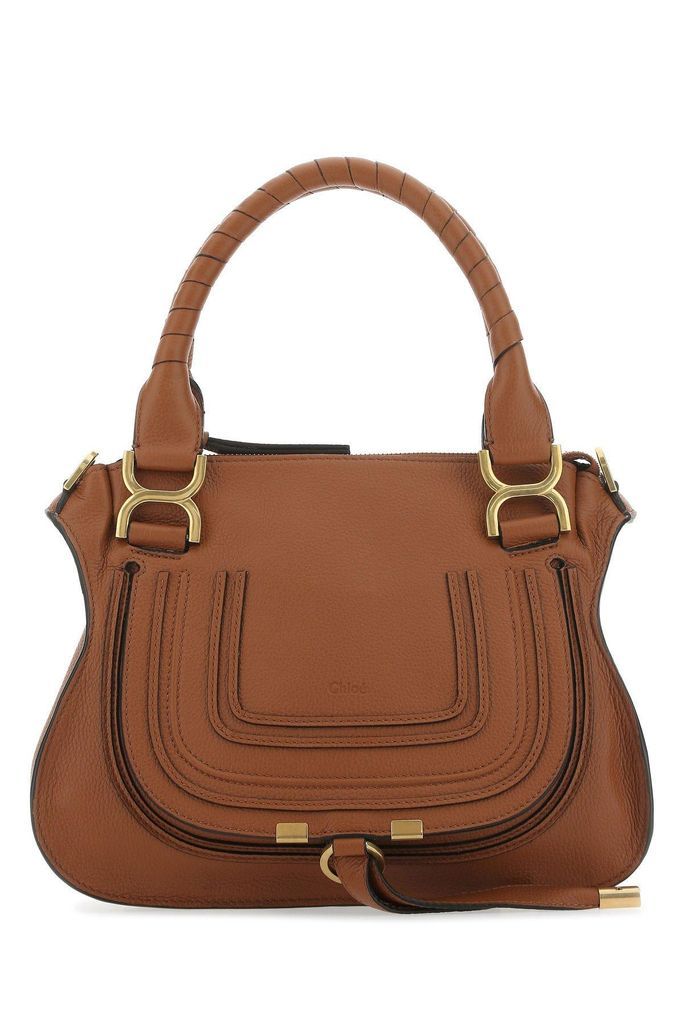 Brown Leather Medium Marcie Handbag