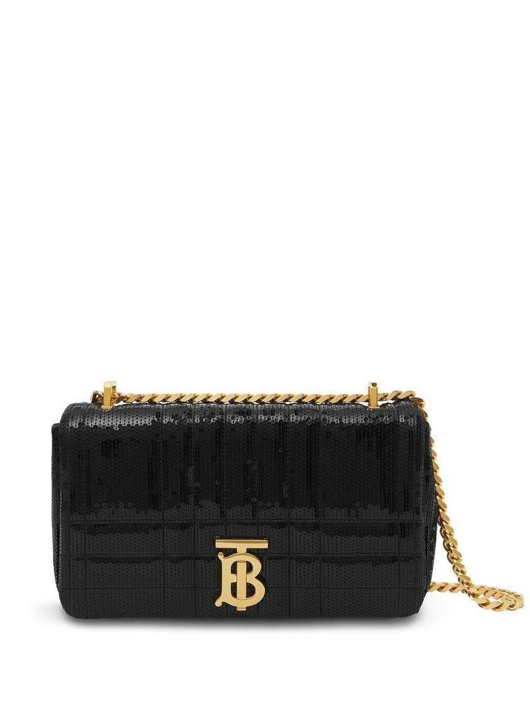 Sequinned Quilted Chain Linked Small Lola Bag