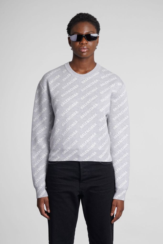 Sweatshirt In Grey Wool