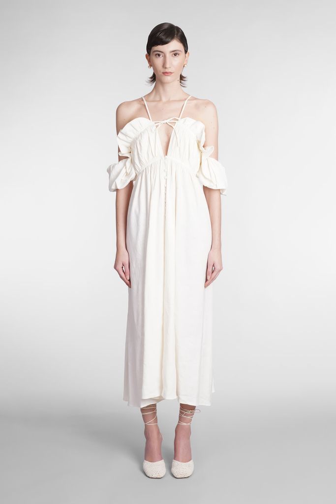 Starla Dress In White Linen